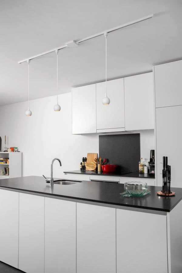 Lucide TRACK FAVORI pendant - 1-circuit Track lighting system - 1xGU10 - White (Extension) - ambiance 2